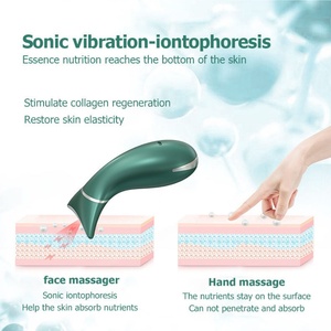 Appareil de beauté pour usage domestique, masseur électrique pour le visage et le cou, vibrateur, outil de lifting facial chauffant et rafraîchissant - Product Image 4