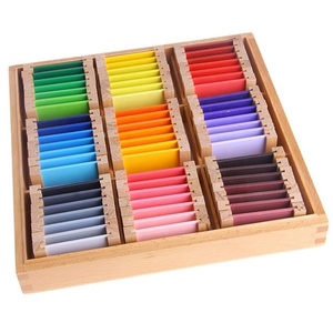 <span class=keywords><strong>Matériel</strong></span> sensoriel Montessori, boîte de tablettes d'apprentissage des couleurs, jouet en bois pour la maternelle, <span class=keywords><strong>matériel</strong></span> éducatif Montessori - Product Image 6
