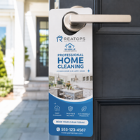 Cartes de visite personnalisées pour le nettoyage résidentiel, publicité porte-à-porte pour les quartiers, prospectus imprimés pour la génération de prospects locale