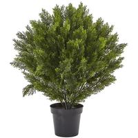 Artificielle Plante Arbres 2ft Cèdre Bush Cyprès Simulation Vert Topiaire Boule Faux Buis Intérieur Extérieur Décoration Maison Décor