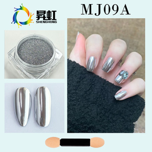 SH 1 Pieza Esmalte Acrílico Elegante con Efecto Cromo Metálico, Polvo Holográfico Brillante para Decoración de <span class=keywords><strong>Uñas</strong></span>, Dorado y Plateado Reflectante - Product Image 4