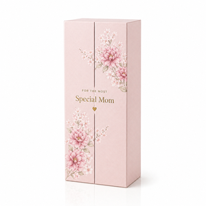 Caja de Regalo de Papel Rígido con Doble Puerta Abatible, Forro de Esponja, Laminado Mate, Funda de Papel Artístico para Ramo de Flores del Día de la Madre - Product Image 3