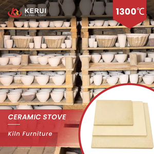 KERUI Muebles de <span class=keywords><strong>Horno</strong></span> de <span class=keywords><strong>Cordierita</strong></span>-Mullita de Alta Temperatura, Placas de <span class=keywords><strong>Cordierita</strong></span> Mullita, Estantes para <span class=keywords><strong>Horno</strong></span> - Product Image 2