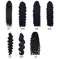 Extensions de cheveux synthétiques au crochet, 18 pouces, sans nœuds, pré-séparées, plumes légères, fil invisible, sans couture