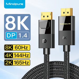 Mindpure 1m 2m Mini <span class=keywords><strong>DisplayPort</strong></span> <span class=keywords><strong>1.2</strong></span> dp để <span class=keywords><strong>HDMI</strong></span> cáp 4K/8K/1.4V HDR 60Hz cho máy tính máy tính xách tay chơi game Màn hình DVD máy chiếu - Product Image 6