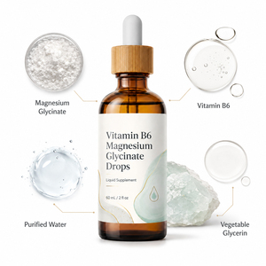 Gouttes liquides orales de glycinate de magnésium à marque privée OEM/ODM 60 ml pour adultes - Soulagement du stress, amélioration de la mémoire, soutien du sommeil et de l'immunité - Product Image 2