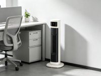 Chauffage d'appoint numérique avec écran tactile, télécommande, 2 niveaux de chauffage, oscillant, portable, électrique, température réglable