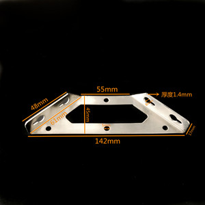 <b>Stainless</b> <b>Steel</b> Hanging <b>Bracket</b> 142mm X 55mm Right <b>Angle</b> Support Frame Shelf Connector Hardware Accessory - Product Image 2