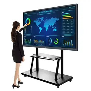 65 75 86 98 Inch Education Finger Infrared Touch Screen Electronic Digital Smart Board Portable Interactive Whiteboard