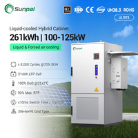 Armoire de stockage d'énergie extérieure Sunpal 99,9 kW, refroidissement liquide + air forcé, armoire ESS