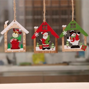 Decorazione Natalizia Creativa a Forma <span class=keywords><strong>di</strong></span> Casetta in Legno, Ornamento da Appendere all'<span class=keywords><strong>Albero</strong></span> <span class=keywords><strong>di</strong></span> <span class=keywords><strong>Natale</strong></span>, Decorazione per Vetrine, Regalo per Feste Natalizie - Product Image 2