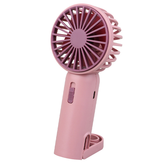 Small Electric Cooling Portable Mini Fan New USB Rechargeable Battery Household and Outdoor Use Plastic Handheld Standing Fan