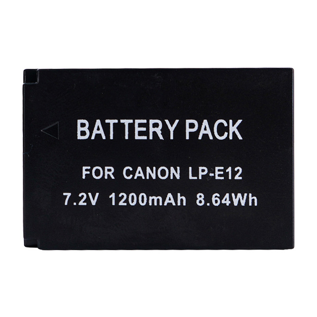 7.2V 1200mAh Rechargeable Lithium Camera Battery Compatible with for Canon EOS M M2 100D KISS X7 Rebel SL1 LP-E12 LP-E12 in