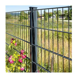 Leadwalking Safety Fence Panel Fabricators OEMカスタムプラスチックコーティング868ダブル溶接ワイヤーメッシュフェンスパネル