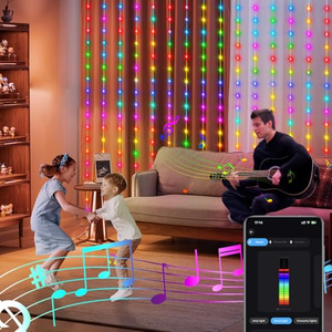 Guirlandes lumineuses LED pour rideaux de fête, imperméables, blanc chaud, pour mariage, fête, Noël, décorations de vacances en extérieur, produit IP44 - Product Image 3