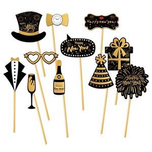 อุปกรณ์ประกอบฉากถ่ายรูปปีใหม่ DAMAI ธีมปีใหม่ 2025 กรอบรูปถือได้สีดำทอง อุปกรณ์ประกอบฉากถ่ายรูปสำหรับตกแต่งงานปาร์ตี้ - Product Image 4