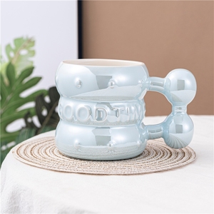 Tasses en céramique créatives de style nordique, grande capacité 400 ml, tasse à café mignonne, tasse en porcelaine, tasse à lait, tasse à café pour cadeaux - Product Image 2