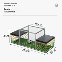 Table de football de table pour deux joueurs avec structure en acier galvanisé – Jeu familial d'intérieur