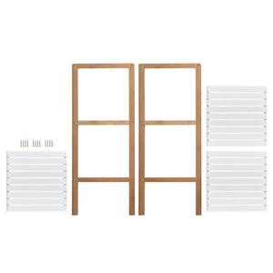 Vrijstaande bamboe drielaagse multifunctionele opbergplanken plantenstandaard rekken traditioneel design voor badkamer en woonkamer - Product Image 5