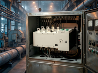 Commutateur de transfert automatique/biphasé CNXE PC-Class ATS 4P 100A 400V AC avec poignée manuelle pour armoire de commutation triphasée
