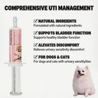 Pâte urinaire naturelle pour chiens et chats aux ingrédients naturels, canneberge et racine de guimauve pour le soulagement des infections urinaires, suppléments pour la santé du pH