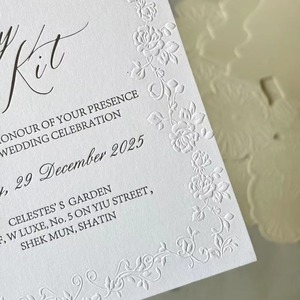 Suite d'invitations <span class=keywords><strong>de</strong></span> <span class=keywords><strong>mariage</strong></span> <span class=keywords><strong>de</strong></span> luxe personnalisées en papier <span class=keywords><strong>de</strong></span> qualité supérieure, avec dorure <span class=keywords><strong>à</strong></span> chaud et impression numérique, conception gratuite incluse - Product Image 5