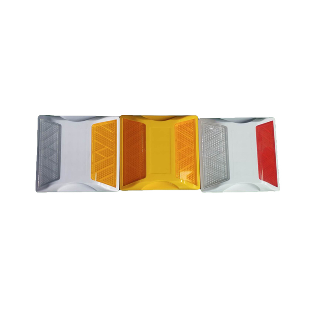 Red White Yellow Traffic Warning Safety Raised Reflector Pavement Markers Abs Plastic Highway Cat Eyes Reflective Road Stud