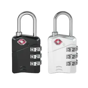 Manufacturer 3 Digit Combination Travel Locks TSA Approved Luggage Lock Silver