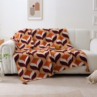 Plaid en acrylique tricoté de style bohème moderne, confortable et chaud, imprimé, pour lit ou canapé, super doux pour le salon