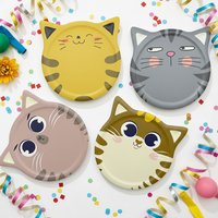 Tapis et sous-verres en céramique personnalisables en forme de chat, écologiques, résistants à l'huile, antidérapants, avec impression de logo personnalisée, design mignon pour boissons