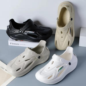 Sabots AISHI pour hommes en EVA, chaussures de randonnée aquatique antidérapantes à bout fermé, sandales aquatiques pour adultes, gris, noir, kaki, blanc - Product Image 3