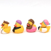 Jouets de bain personnalisés en caoutchouc de 2 pouces pour bébés, avec motifs imprimés, jouets de baignoire en forme de canard pour enfants, en vrac, mini, petits, en plastique