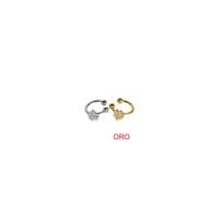 Bijoux de corps tendance en acier inoxydable 316L plaqué or PVD, bague ORO avec motif de fleur en cristal pour le septum nasal, unisexe