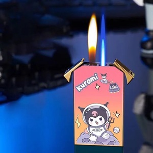 Sáng tạo thay đổi dần dần đôi lửa phim hoạt hình nhẹ hơn kim loại máy bay phản lực ngọn lửa Windproof mở lửa thuốc lá nhẹ hơn bán buôn - Product Image 4