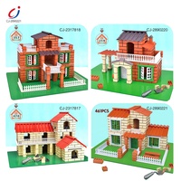 Jouets créatifs Chengji, bricolage, villa de jardin, connexion en argile, petites briques de construction, jouets de construction, construire une vraie maison, mini briques en ciment, jouet de bricolage