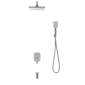 Set Doccia a Incasso con Pannello Quadrato a 3 Funzioni, Montaggio a Parete, Rubinetto da <span class=keywords><strong>Giardino</strong></span> - Product Image 3