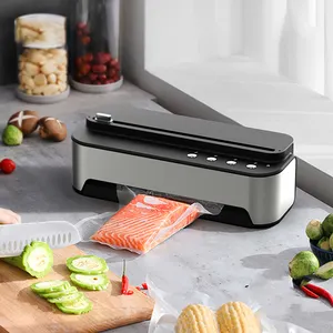 Factory OEM Portable Vacuum Food Sealer Machine with Built-in Cutter for Family Kitchen