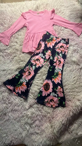 Conjunto de Vestido Casual de Verano para Niñas/Niños con Estampado de Lápices, Fresas y Lazos en Tonos Naranja y Rosa, <span class=keywords><strong>Ropa</strong></span> Infantil para Niños, Pedido al por Mayor - Product Image 4