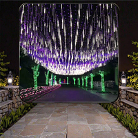 Lumière LED de douche de pluie de météores colorées pour IP65 imperméable extérieur pour les fêtes de vacances Festivals de rue d'arbre de Noël