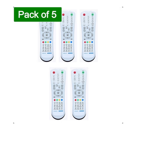 Paquete de 5 controles remotos de TV digital Siti compatibles con el decodificador digital Siti, color blanco, fácil de reemplazar, control remoto universal para TV - Product Image 1