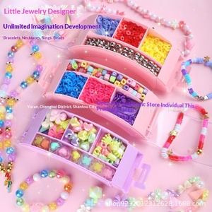 สินค้าใหม่ข้ามพรมแดน ชุดทำสร้อยคอเชือกถักลูกปัดพลาสติก DIY สำหรับเด็ก ของเล่นบทบาทสมมติ สำหรับเด็กอายุ 7-14 ปี - Product Image 3