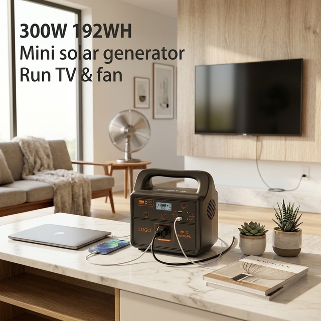 Portable Power Station 200W 300W UPS Portable Supply Power Station Lead Battery Mini Solar Generator Bank Solar Power Battery