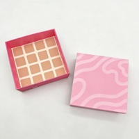 Maßgefertigte Rosa Wellenmuster-Geschenkboxen mit Deckel und Boden aus Papier |   Multifunktionale Quadratische Kartenverpackungsbox mit Maßgefertigtem Trenneinsatz