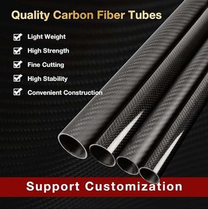 Tube <span class=keywords><strong>en</strong></span> fibre de carbone haute précision à module élevé, 22 mm, 20 mm, 18 mm, tube rond léger pour modèles RC et conceptions personnalisées - Product Image 5