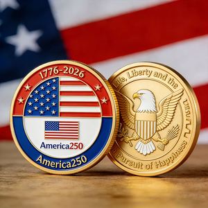 Monedas Conmemorativas de Colección Patriótica Personalizadas, Artículos de Oro conmemorativos del 250 Aniversario de Estados Unidos, Monedas de Recuerdo Metálicas - Product Image 1