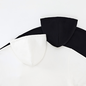 <span class=keywords><strong>Felpa</strong></span> <span class=keywords><strong>con</strong></span> Cappuccio Unisex Nera <span class=keywords><strong>con</strong></span> Zip Oversize per l'Inverno Tessuto Pesante Logo Stampato sulle Maniche <span class=keywords><strong>con</strong></span> Cappuccio Stampato per Uomo all'Ingrosso - Product Image 5