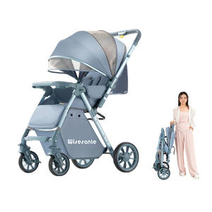 รถเข็นเด็กสองทางพับได้ด้วยปุ่มเดียวสามารถนั่งและนอนด้านหน้าและด้านหลังได้ - Product Image 1