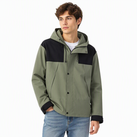 Veste OEM pour Homme – Blouson Décontracté Hiver Homme à Blocs de Couleurs, Coupe-Vent à Capuche, Vêtement d'Extérieur Noir Vierge – Fabricant de Vestes