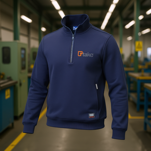 Sudadera Ttake Felpa Regular Azul Mediana con Media Cremallera para Trabajo - Product Image 3
