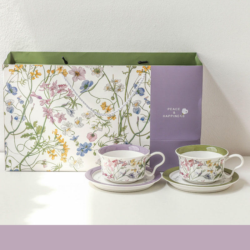 ceramic mug and saucer 2pcs in a set